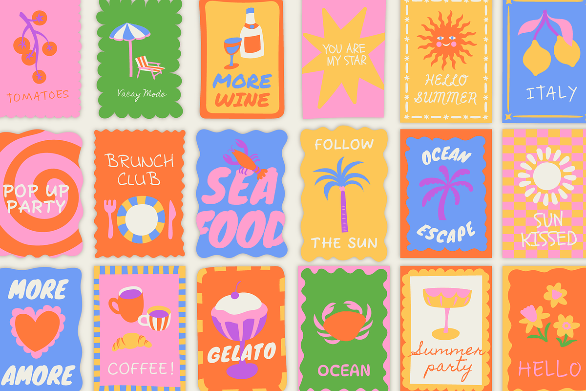 Summer. Vector illustrations, prints, a Graphic by venimo (Photo 2 of 11)