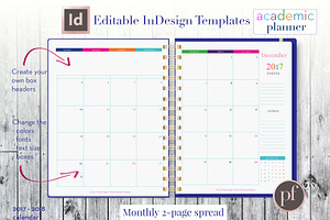 Academic Planner InDesign Template