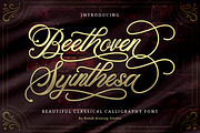 Beethoven Syinthesa, a Script Font by Kotak Kuning Studio (Thumbnail 1 of 8)