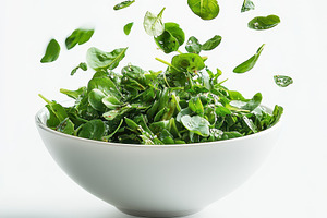 Fresh Green Salad Leafy Greens Bowl, a Food & Drink Photo by Pixeness Studio