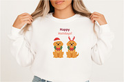 Christmas Dog Golden Retriever PNG, an Illustration by DreamArtGraphic (Thumbnail 2 of 6)