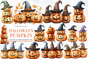 Halloween Pumpkin Clipart, an Illustration by Designworld
