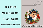 Vintage Christmas Lady Clipart Bund, an Illustration by SVGArt (Thumbnail 4 of 8)