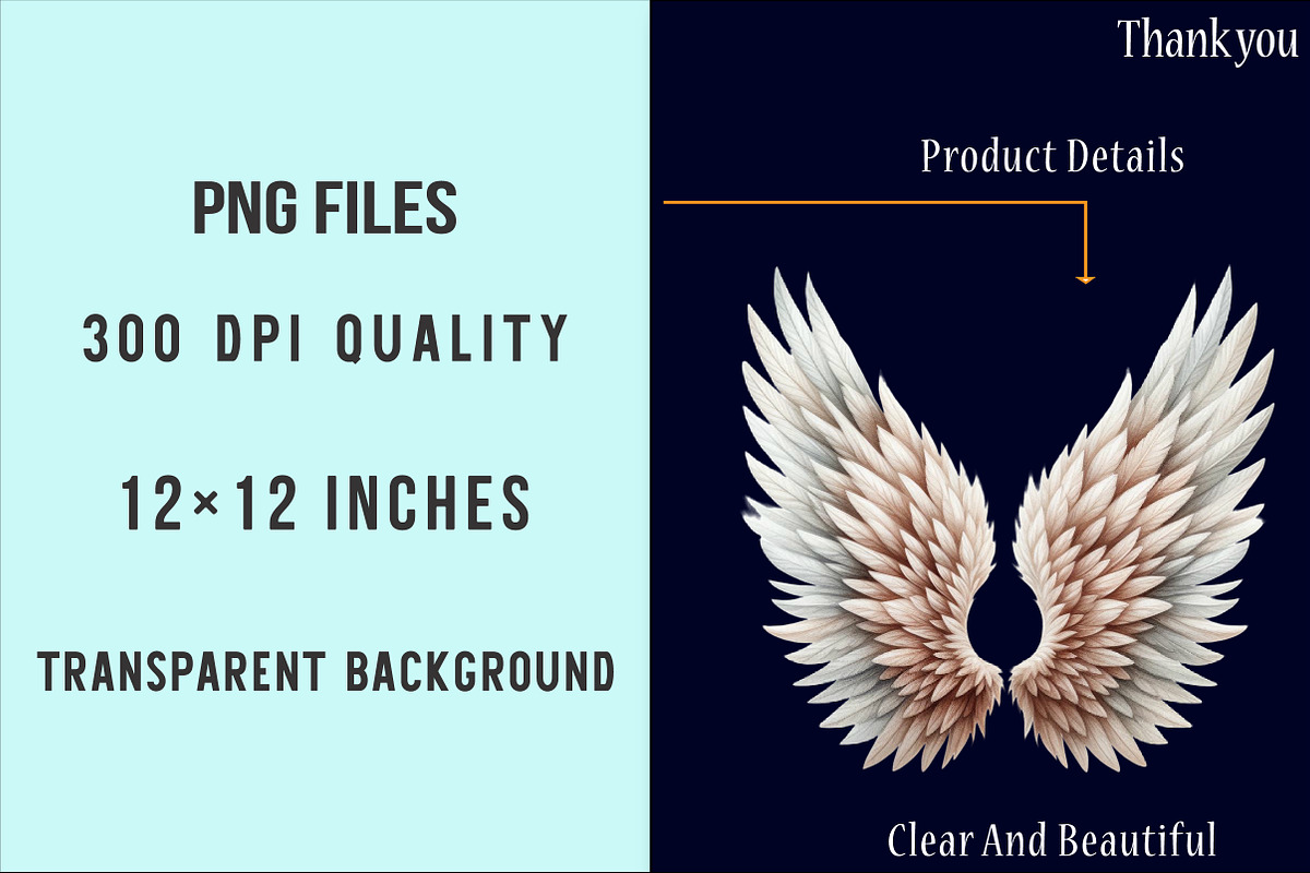 Heaven Angel Wings Sublimation PNG, an Illustration by SinaCreation (Photo 4 of 5)