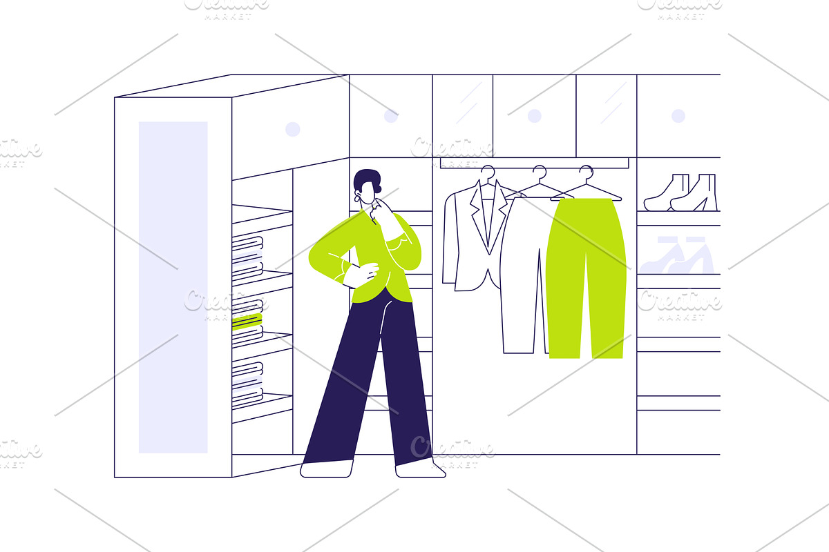 Custom walk-in closet abstract, an Object Illustration by Visual Generation