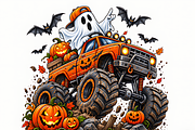 Halloween Monster Truck PNG, Cute, a Seasonal Illustration by Coco Bloom (Thumbnail 1 of 3)