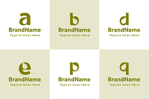 Letter A B D E P Q Droplet Logo, a Branding & Logo Template by Pray Art Design Studio