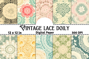 Vintage Doily Lace Seamless Pattern