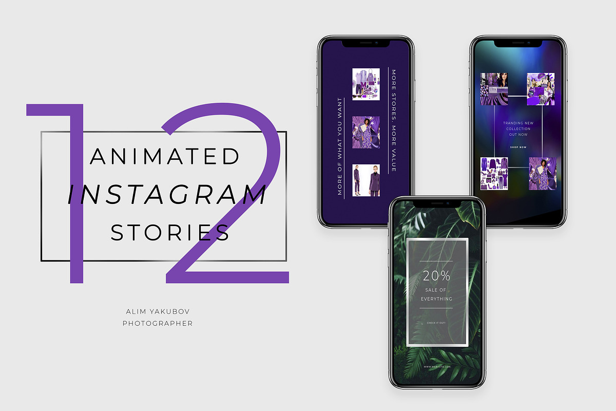 ANIMATED INSTAGRAM STORIES vol.1, a Social Media Template by Alim Yakubov (Photo 4 of 5)