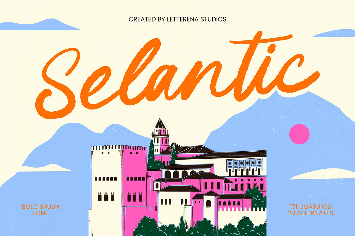 Selantic Bold Brush Font, a Script Font by Letterena Studios Script (Photo 1 of 10)