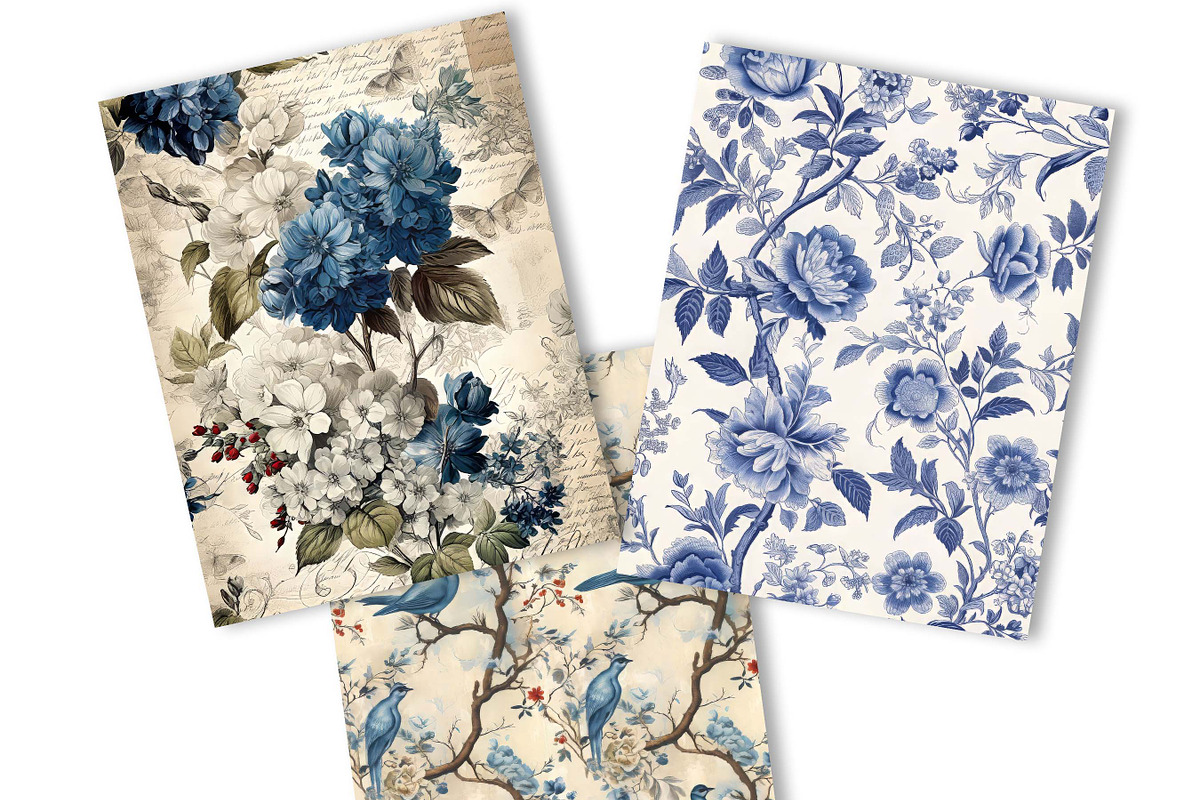 Decorative Junk Journal Paper Pack, a Background Graphic by BusyDaydesign