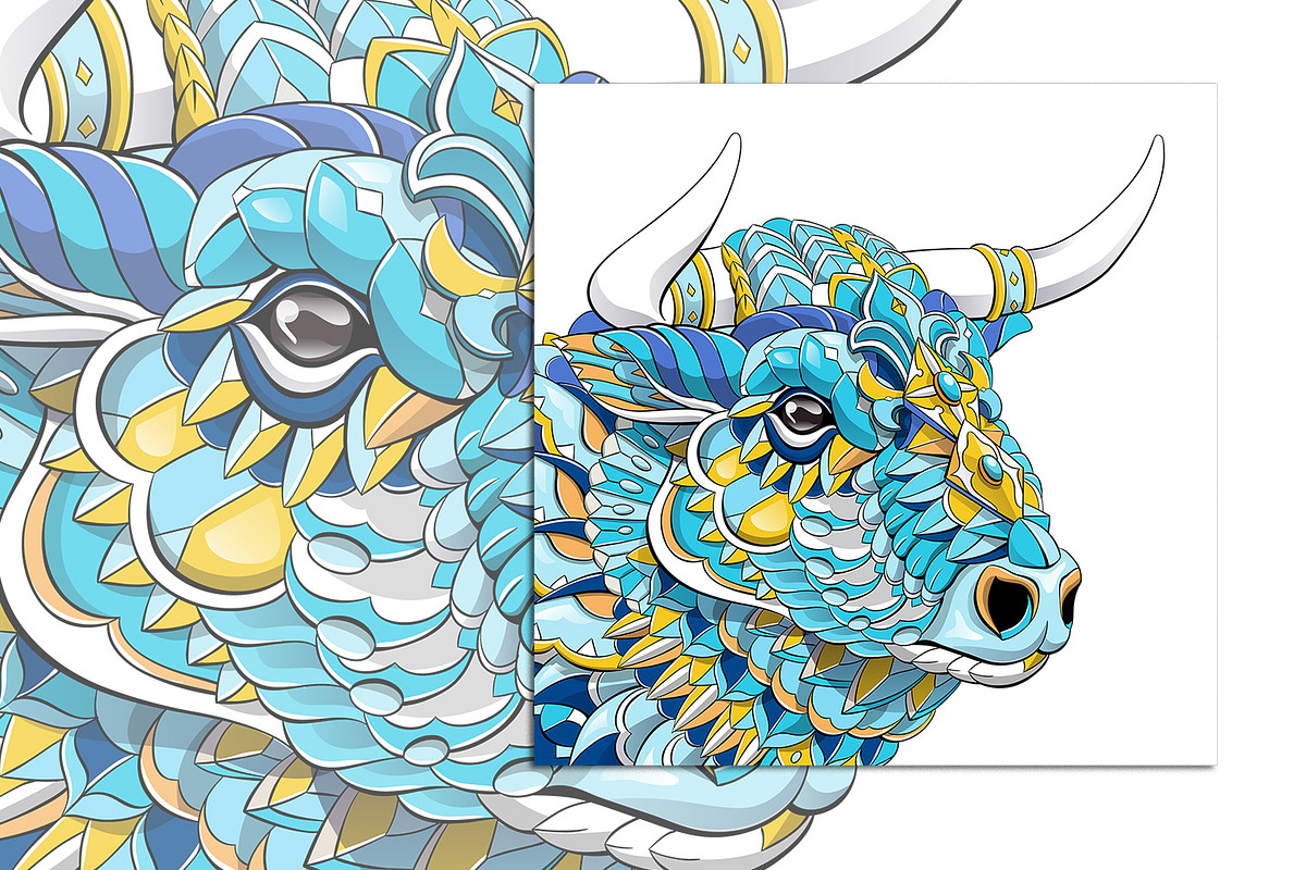 Ethnic Collection: Bull, an Animal Illustration by ArtoJoy (Photo 3 of 5)