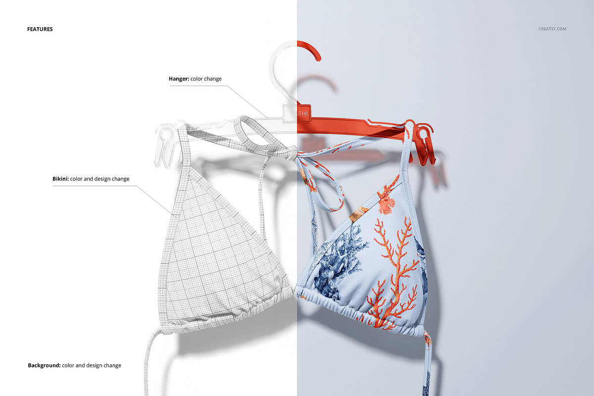 Bikini Mockup Set, an Apparel Mockup by creatsy5 (Photo 3 of 16)