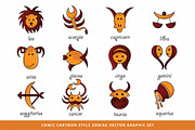 6 zodiac sets 204+ illustrations, an Illustration by VecRas (Thumbnail 2 of 17)