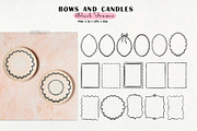 Bows, Candles and Frames. Vector set, an Object Graphic by VerAna (Thumbnail 4 of 12)