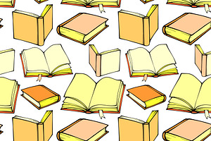 Books Seamless Pattern