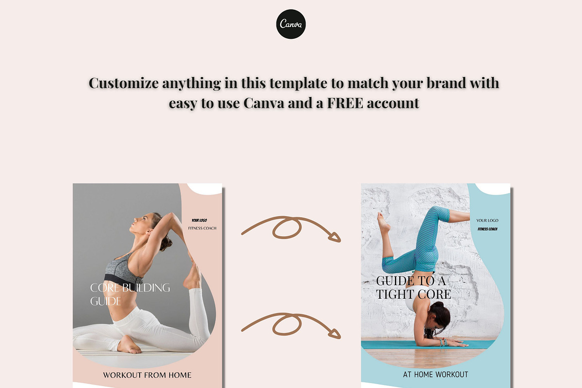 Fitness Program ebook Template, a Magazine Template by Deepa Template Studio, image size:1200x800