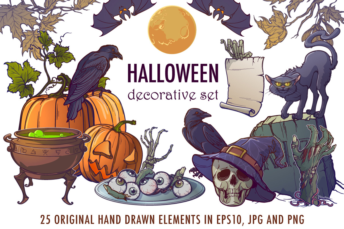 Halloween Designs Constructor, an Illustration by AntonPix Studio (Photo 1 of 2)