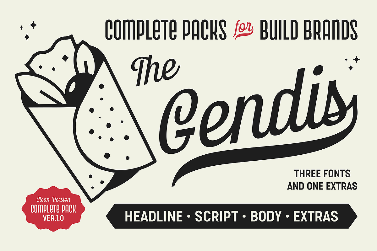 Gendis - Font Packs, a Script Font by A.Budianto (Photo 1 of 10)