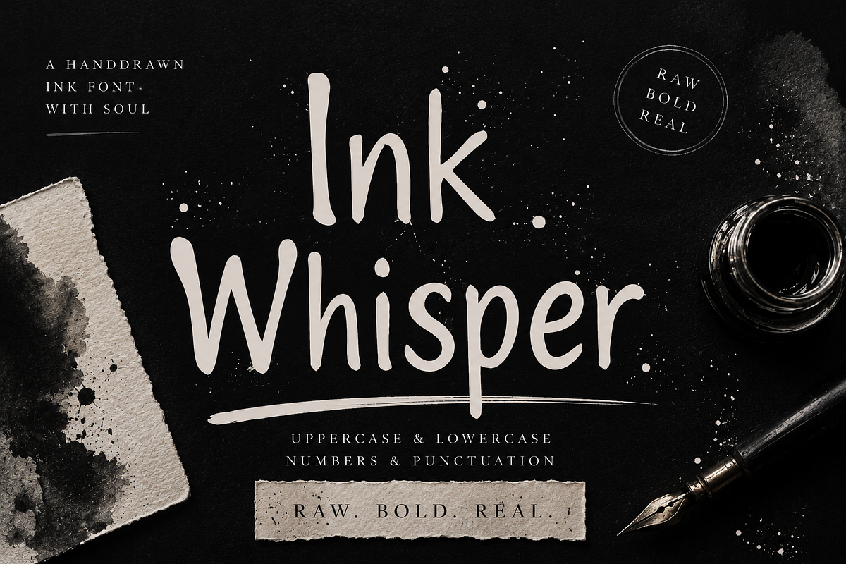 Ink Whisper Font, a Handwritten Font by Kate Creative Studio (Photo 1 of 3)