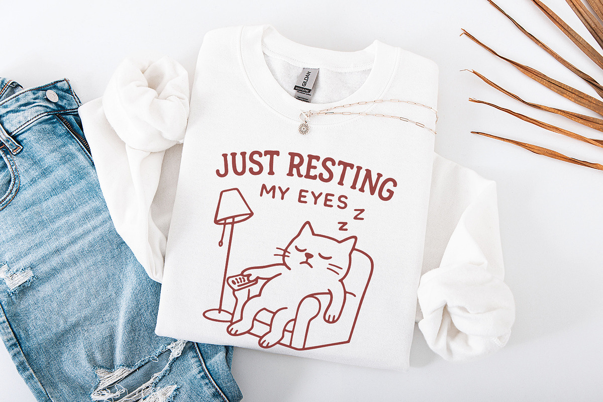 Just Resting My Eyes Cat PNG, Funny, an Illustration by SharpMarketplace (Photo 4 of 9)