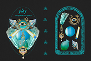 trinket girlie: maximal collage kit, an Object Graphic by PEARLER (Thumbnail 2 of 14)