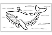 Whale Line Art Vector Bundle, an Illustration by yasushie (Thumbnail 47 of 51)