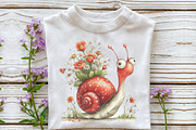 Whimsical Spring Snail Clipart, an Illustration by OK Design (Thumbnail 5 of 6)