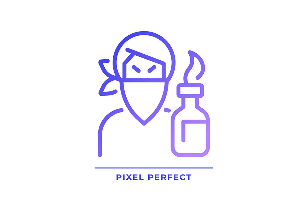 Rebel pixel perfect gradient linear, an Icon by IMG Visuals