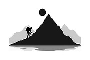 Adventure Hiking Silhouette Bundle, an Object Graphic by Designs_River (Thumbnail 9 of 16)