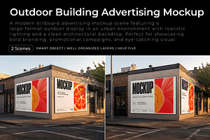 Outdoor Building Advertising Mockup, an Advertising Mockup by Pitchlook.Studio
