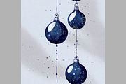 Blue Christmas decorations. Seamless, a Pattern Graphic by Zoya Miller (Thumbnail 5 of 9)