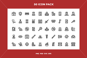 Dentist icons, an Outline Icon by Wencory