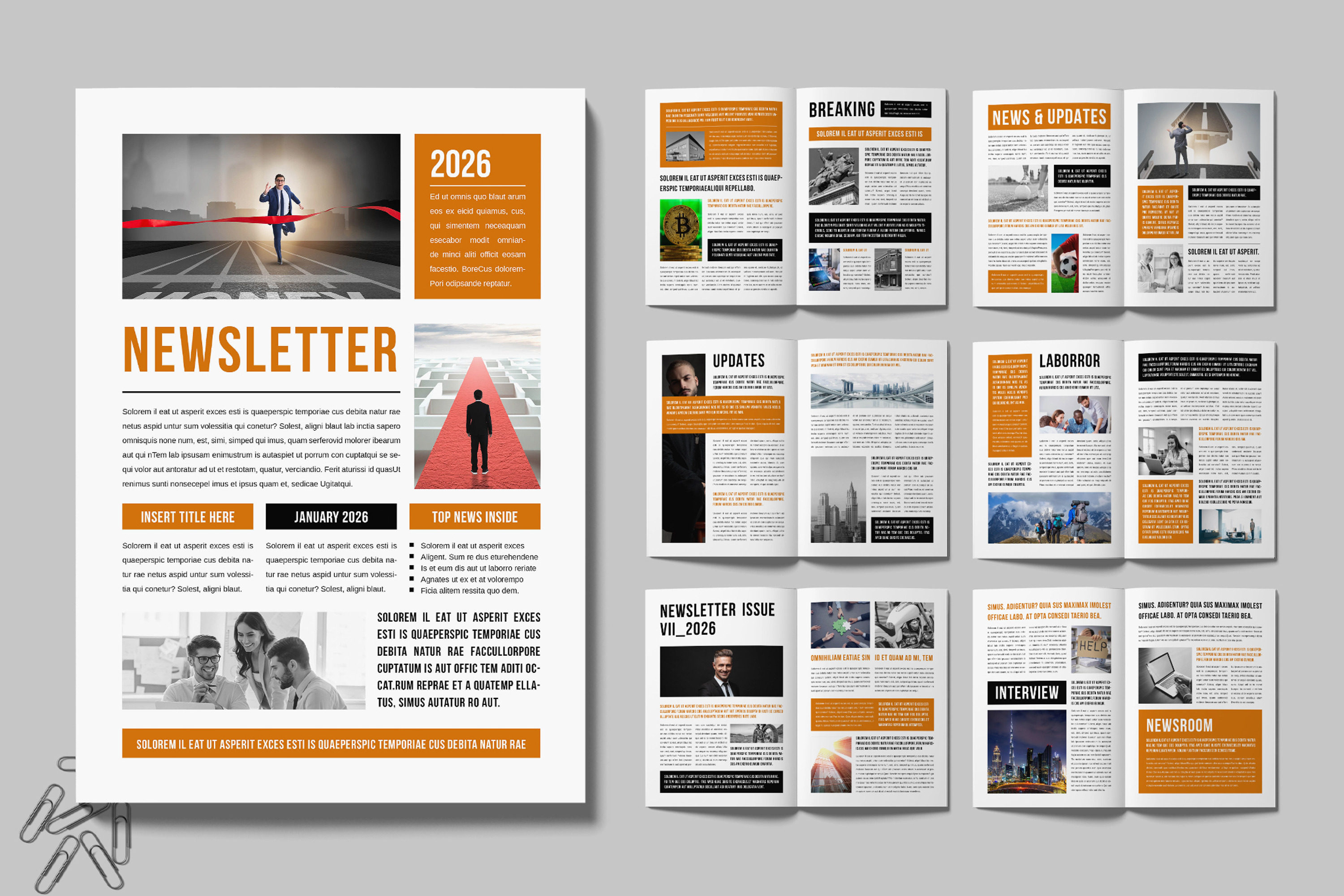 News Letter Template Design Layout