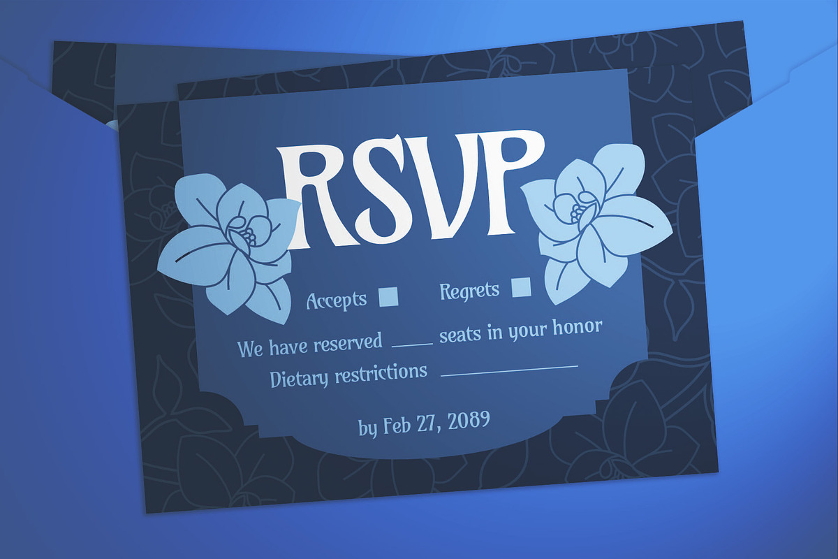 Illustrative Wedding Invitation, an Invitation Template by The Good Store (Photo 3 of 4)