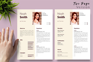 Creative CV Design / Resume - Noah