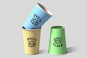 Paper Coffee Cup Mockup Set, a Cups & Container Mockup by graphypix (Thumbnail 1 of 4)