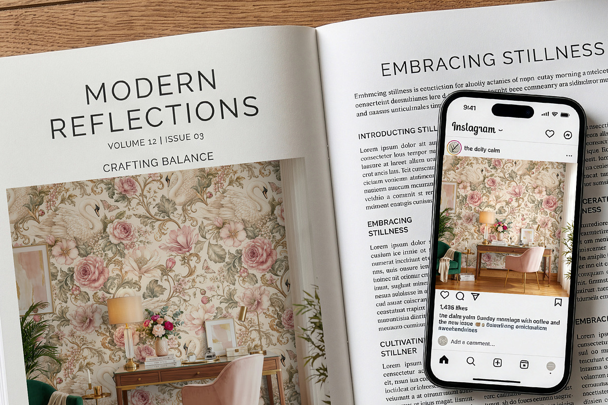 Home Office Wallpaper Mockup PSD, a Household Mockup by 1001 mockups (Photo 5 of 10)