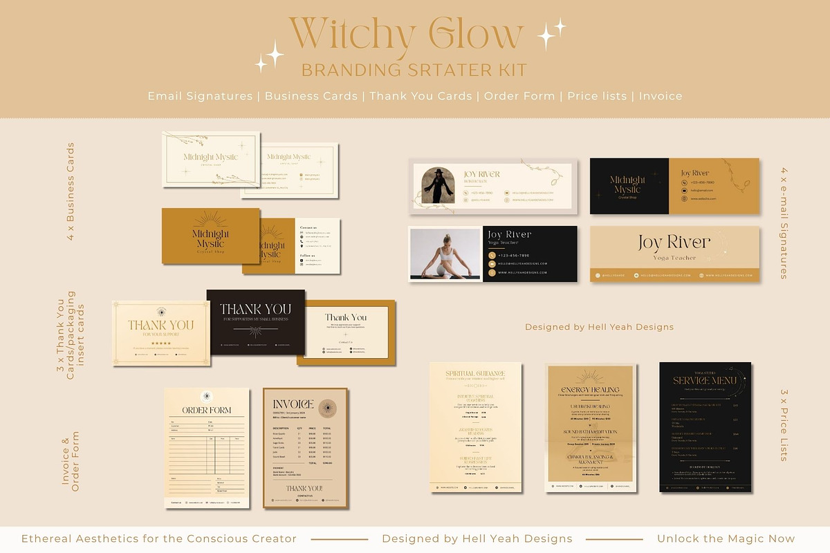 Witchy Glow Branding Starter Kit, a Social Media Template by Hell Yeah Designs (Photo 6 of 17)