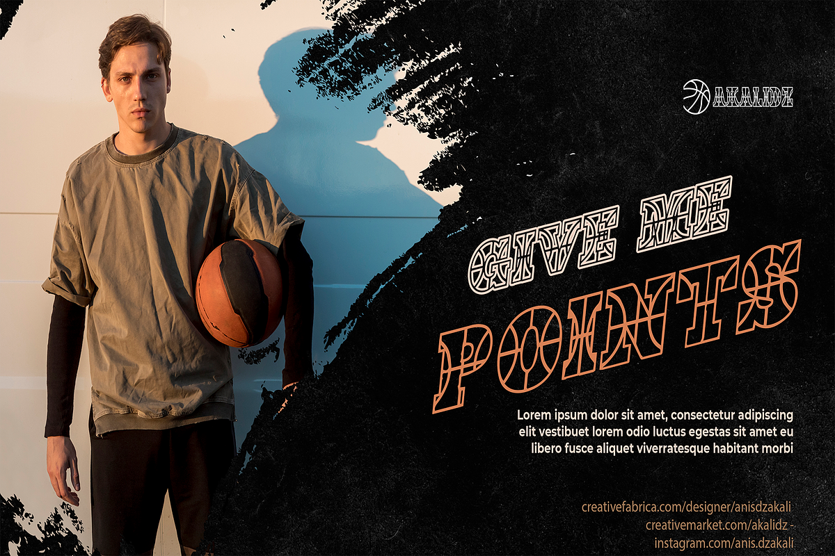 BASKETBALL, a Sans Serif Font by Dz Akali (Photo 2 of 5)