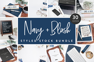 Navy + Blush Styled Stock Bundle, a Photo by Jessica Rea