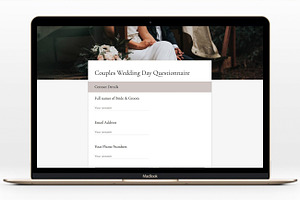 Wedding Timeline Question Form
