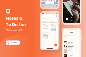 Notes & To Do List Mobile UI KIt