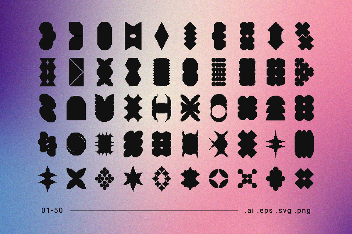 Pixel Shape Masks | Overlay Pack, a Graphic by stasylionet (Photo 3 of 10)