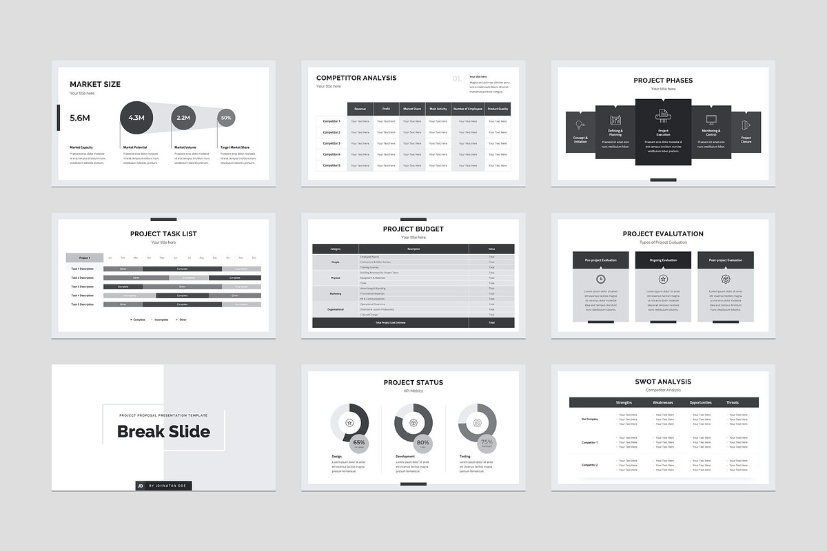 Project Proposal Google Slides, a Presentation Template by Graphue