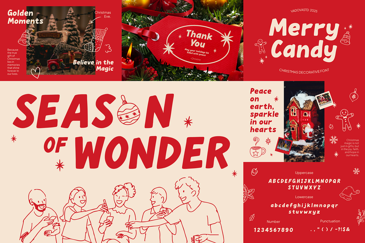 Christmas Winter Font Bundle, a Sans Serif Font by Vadovastd (Photo 6 of 9)