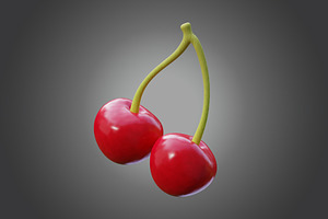 3D Stylized Cherries