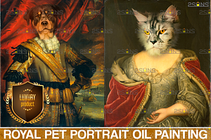 Royal Pet Portrait, Photo Overlay