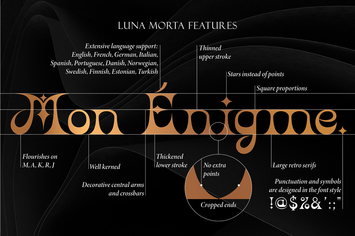 Luna Morta Mystical Luxury Serif, a Serif Font by Struvictory.art (Photo 6 of 9)