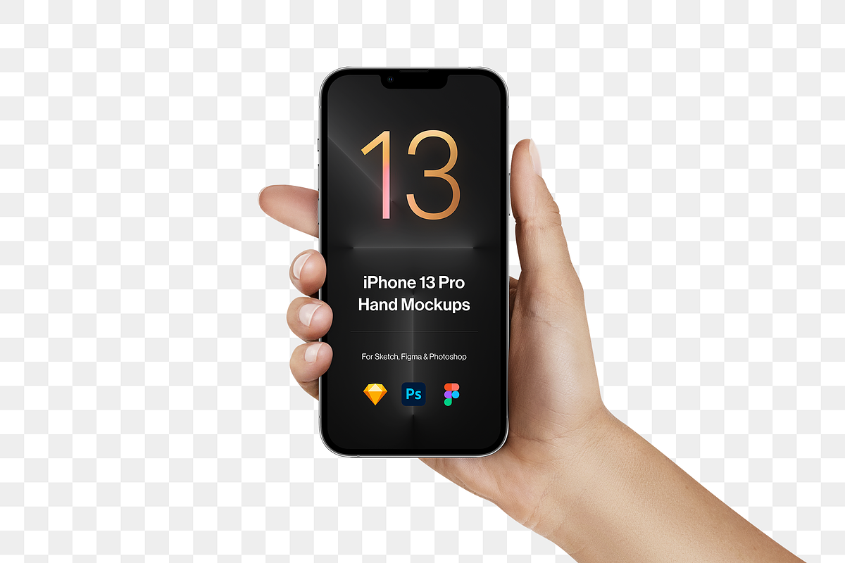 Hand Mockups iPhone 13 Pro, normal, an iPhone Mockup by Pierre Borodin (Photo 7 of 10)